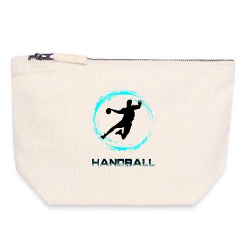 Handball - Canvas Zip Pouch 18 x 19 cm - nature - Front