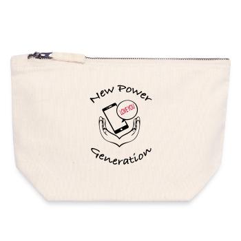 New Power Generation Love Message Design - Canvas Reißverschluss-Täschchen (18 x 19 cm) - Naturweiß - Vorne