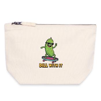 Pickle Vibes - Canvas Zip Pouch 18 x 19 cm - nature - Front