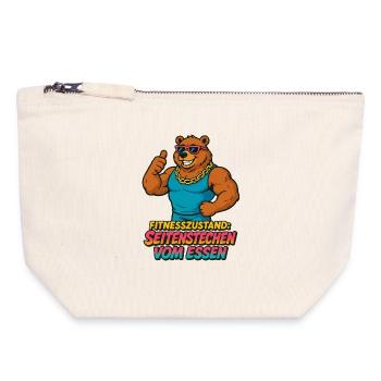 Fitness Stitch from food - Canvas Zip Pouch 18 x 19 cm - nature - Front