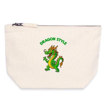 Dragon Style Cartoon - Canvas Zip Pouch 18 x 19 cm - nature - Front