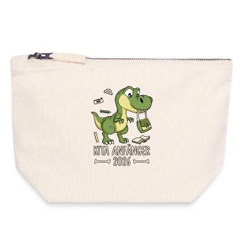 Kita Beginner 2026 Dinosaur - Canvas Zip Pouch 18 x 19 cm - nature - Front