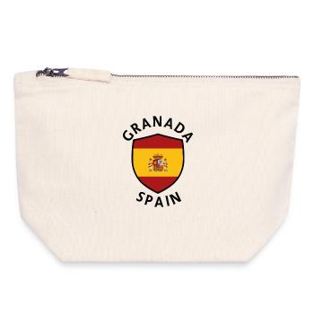 Granada-Spanien-Schild - Canvas Reißverschluss-Täschchen (18 x 19 cm) - Naturweiß - Vorne