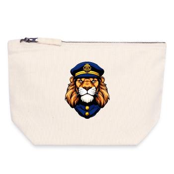 Police Löwe - Canvas Zip Pouch 18 x 19 cm - nature - Front