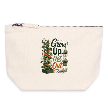 Grow Up Not Out - Canvas Zip Pouch 18 x 19 cm - nature - Front