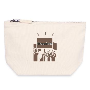 freedom - Canvas Zip Pouch 18 x 19 cm - nature - Front
