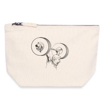 Weightlifting - Canvas Zip Pouch 18 x 19 cm - nature - Front