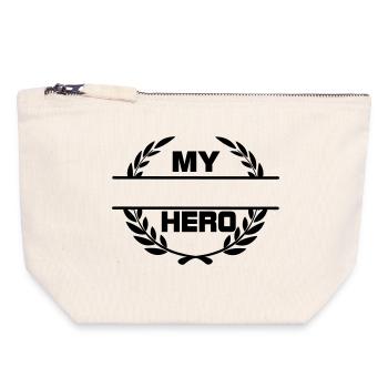 My hero - Canvas Zip Pouch 18 x 19 cm - nature - Front