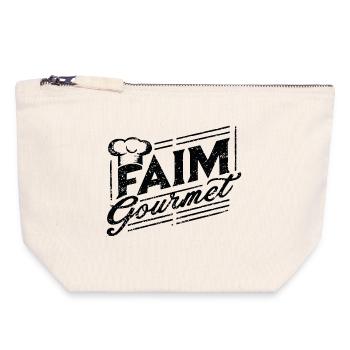Gourmet Hunger - Foodie - Canvas Zip Pouch 18 x 19 cm - nature - Front