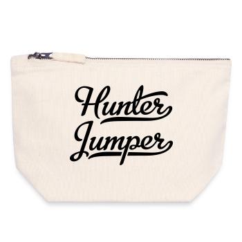 Hunter Jumper - Canvas Reißverschluss-Täschchen (18 x 19 cm) - Naturweiß - Vorne