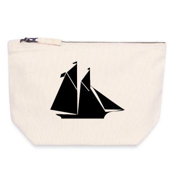 Voile - Pochette zippée en toile 18 x 19 cm - blanc naturel - Devant