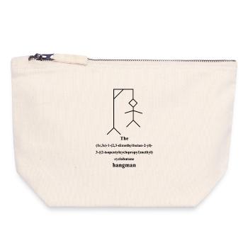 Galgenmännchen - hangman IUPAC Nomenclature -black - Canvas Zip Pouch 18 x 19 cm - nature - Front