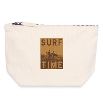 Surftime Vintage Poster - Canvas Zip Pouch 18 x 19 cm - nature - Front