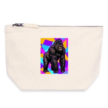 gorilla - Canvas Zip Pouch 18 x 19 cm - nature - Front