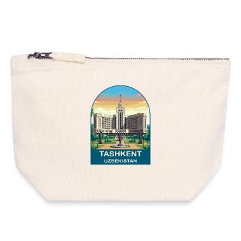 Tashkent Uzbekistan Vintage Travel Poster Art - Canvas Zip Pouch 18 x 19 cm - nature - Front