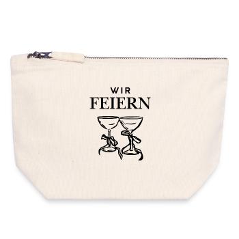 We celebrate - Canvas Zip Pouch 18 x 19 cm - nature - Front