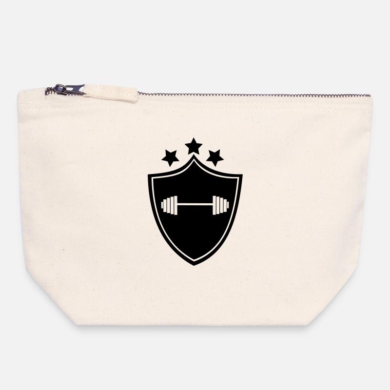 Fintess - Canvas Reißverschluss-Täschchen (18 x 19 cm) - Naturweiß