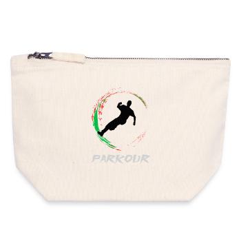 Parkour - Canvas Zip Pouch 18 x 19 cm - nature - Front