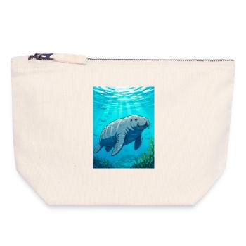 Gentle giant of calm waters, symbol of peace - Canvas Zip Pouch 18 x 19 cm - nature - Front