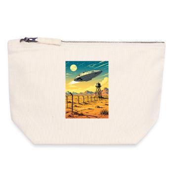 Area 51 – The forbidden desert base - Canvas Zip Pouch 18 x 19 cm - nature - Front