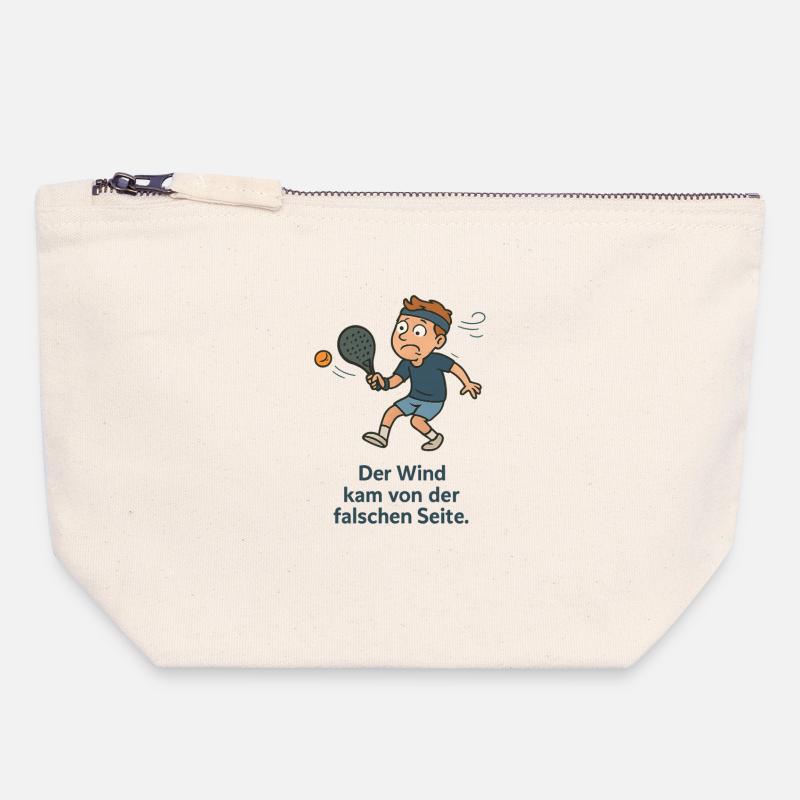 Windswept Padelwitz - Canvas Zip Pouch 18 x 19 cm - nature