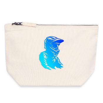 Clear Motocross Message - Canvas Zip Pouch 18 x 19 cm - nature - Front