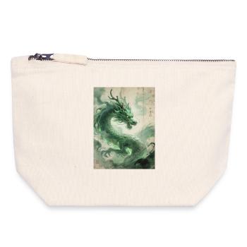 The Rise of the Dragon: Qinglong - Eastern Prosperity - Canvas Zip Pouch 18 x 19 cm - nature - Front