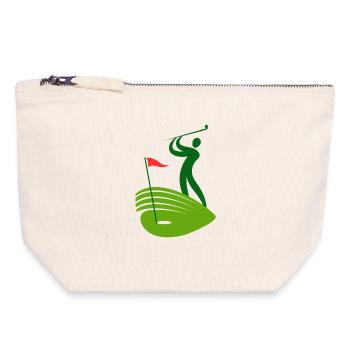 golf, golffan, golfer, golfclub - Canvas Reißverschluss-Täschchen (18 x 19 cm) - Naturweiß - Vorne