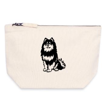 Laponie finlandaise - Pochette zippée en toile 18 x 19 cm - blanc naturel - Devant