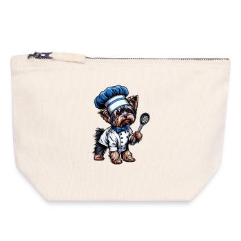 Yorkshire terrier cook - Canvas Zip Pouch 18 x 19 cm - nature - Front
