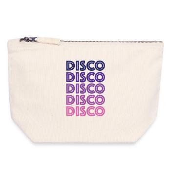 Disco Disco Disco - Canvas Reißverschluss-Täschchen (18 x 19 cm) - Naturweiß - Vorne
