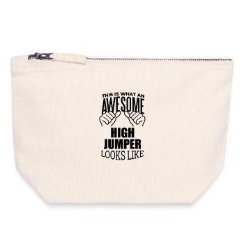 High Jump - Canvas Zip Pouch 18 x 19 cm - nature - Front