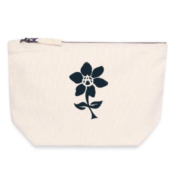 Flower of Anarchy - Canvas Zip Pouch 18 x 19 cm - nature - Front