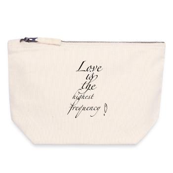 Love - Canvas Zip Pouch 18 x 19 cm - nature - Front
