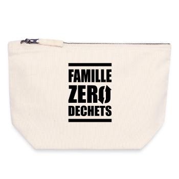 Zero Waste Familie - Canvas Reißverschluss-Täschchen (18 x 19 cm) - Naturweiß - Vorne