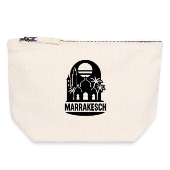 marrakesch silhouette - Canvas Reißverschluss-Täschchen (18 x 19 cm) - Naturweiß - Vorne