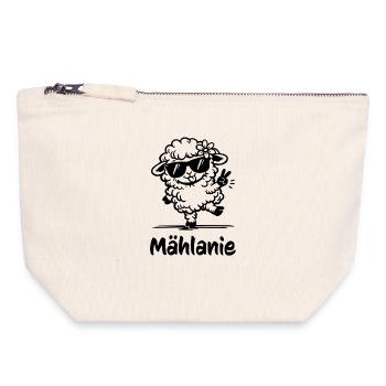 Mählanie Dancing Sheep Funny Pun - Canvas Zip Pouch 18 x 19 cm - nature - Front