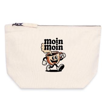Kaffeebecher Fröhlicher Cartoon - Canvas Reißverschluss-Täschchen (18 x 19 cm) - Naturweiß - Vorne