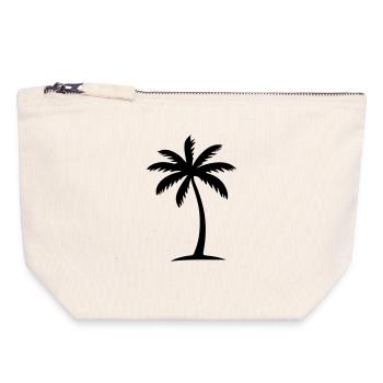 Palm Tree Icon - Canvas Zip Pouch 18 x 19 cm - nature - Front