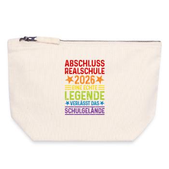 Secondary school graduation 2026 - Canvas Zip Pouch 18 x 19 cm - nature - Front