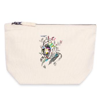 Indien - Pochette zippée en toile 18 x 19 cm - blanc naturel - Devant
