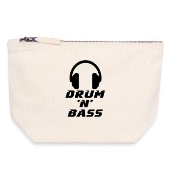 Drum 'n' Bass Music - Canvas Zip Pouch 18 x 19 cm - nature - Front