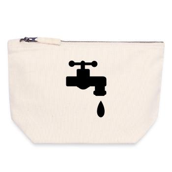 water - Canvas Zip Pouch 18 x 19 cm - nature - Front