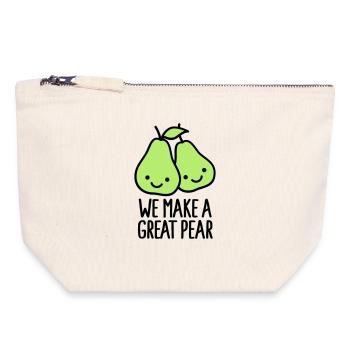 We make a great pear - Canvas Zip Pouch 18 x 19 cm - nature - Front