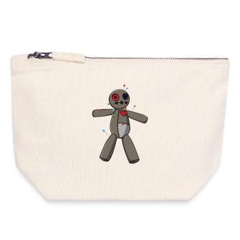 Phasmophobia Voodoo Puppe - Canvas Reißverschluss-Täschchen (18 x 19 cm) - Naturweiß - Vorne