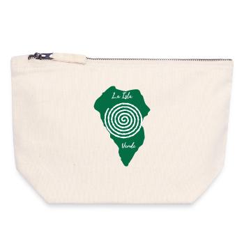 La Isla Verde La Palma Outline Spiral Drawing - Canvas Zip Pouch 18 x 19 cm - nature - Front