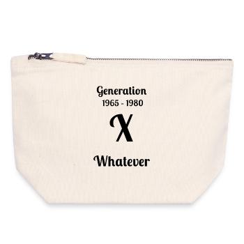 GEN X, Whatever, - Canvas Zip Pouch 18 x 19 cm - nature - Front