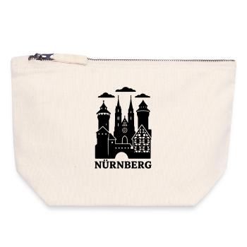 nürnberg bayern stadt silhouette - Canvas Reißverschluss-Täschchen (18 x 19 cm) - Naturweiß - Vorne