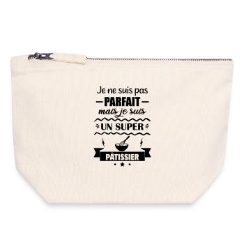 Not perfect but great pastry chef - Canvas Zip Pouch 18 x 19 cm - nature - Front