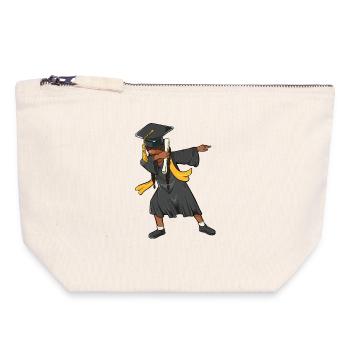 Afro Dabbing Girl Graduation Class 2026 Black Girl - Canvas Zip Pouch 18 x 19 cm - nature - Front